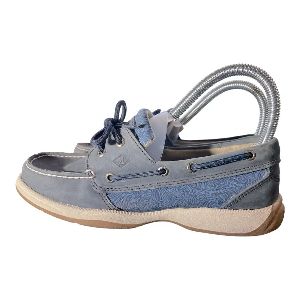 Sperry Top-Sider Blue Gray Leather Boat Shoes Women’s Size 7